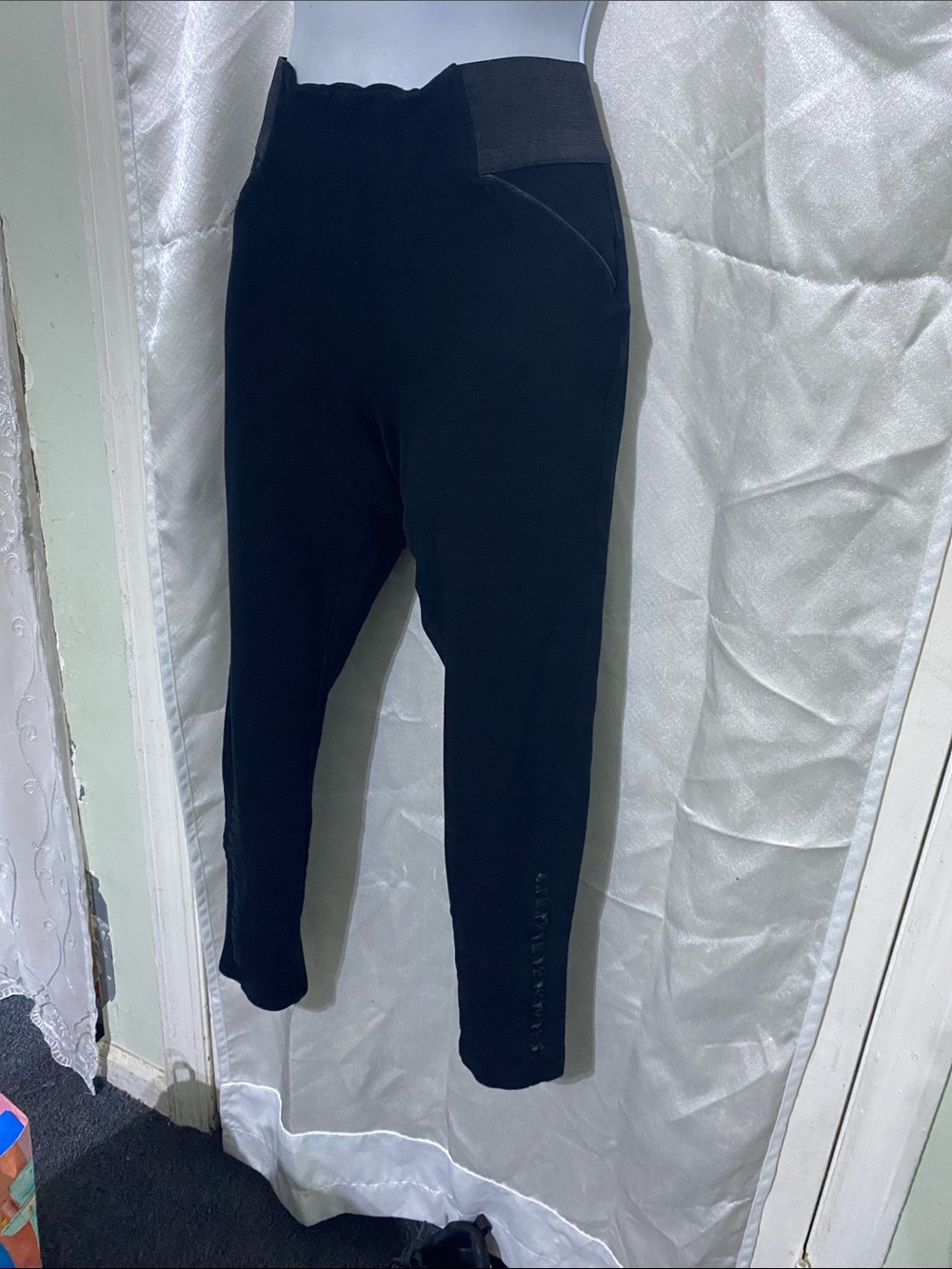 Ci Sono Black Ponte Collection Elastic Waist Pants